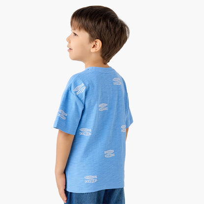 Juniors Crew Neck Short Sleeves T-shirt with Fish Embroidery