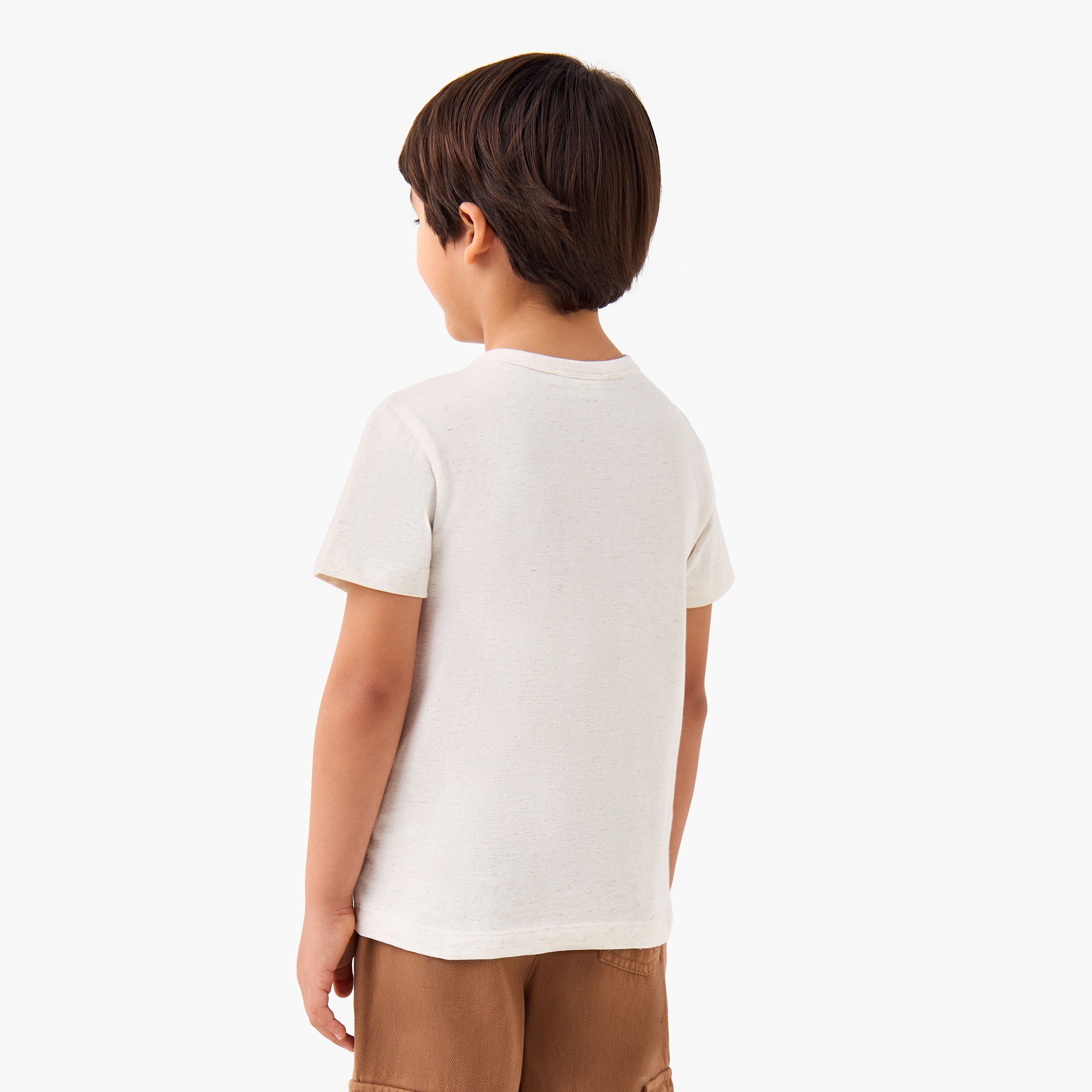 Juniors Henley Neck T-shirt with Pocket - Cotton - Short Sleeves