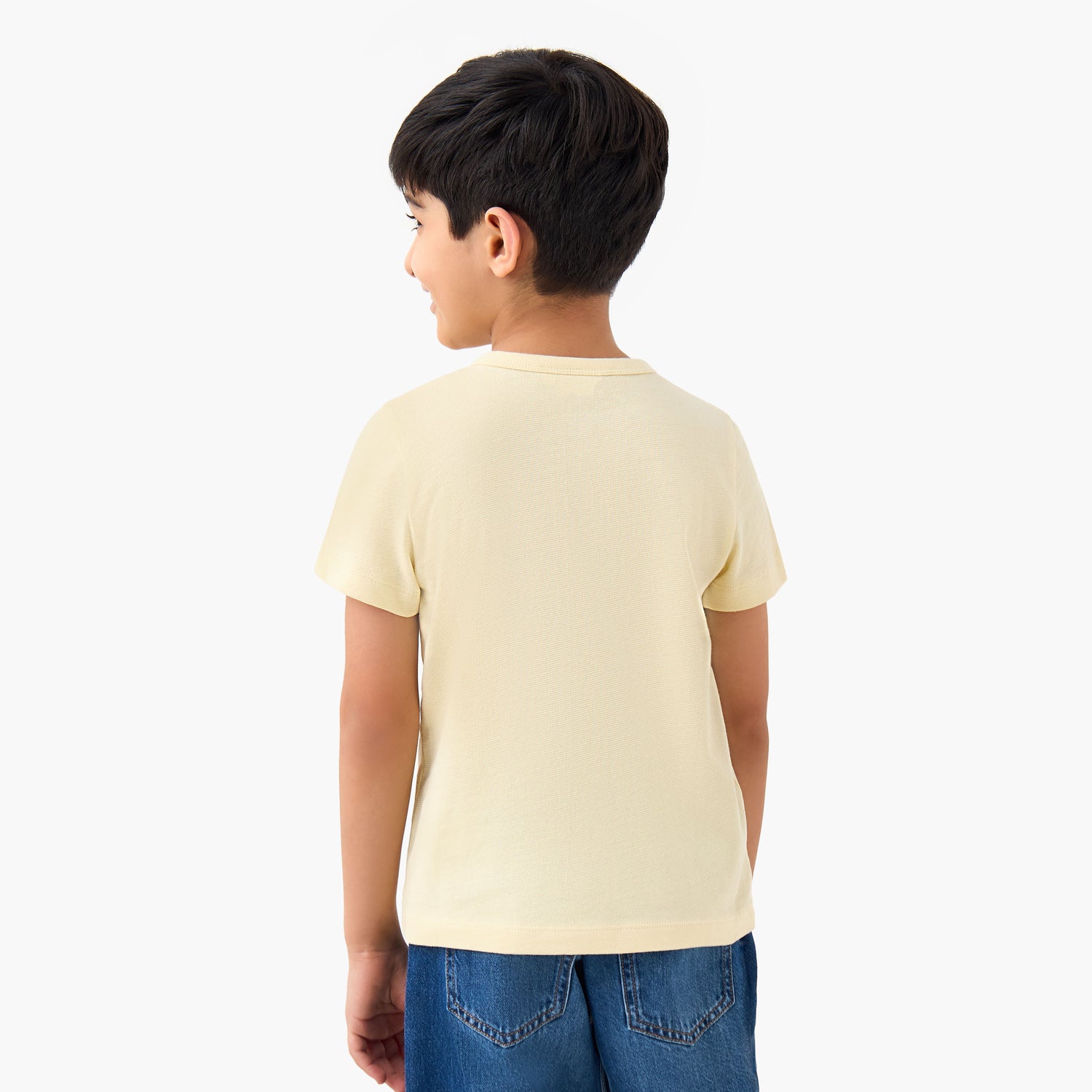 Juniors Henley Neck T-shirt with Pocket - Cotton - Short Sleeves