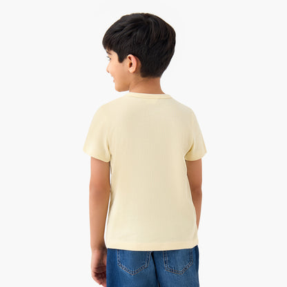Juniors Henley Neck T-shirt with Pocket - Cotton - Short Sleeves