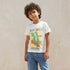 Juniors Crew Neck Short Sleeves T-shirt with Crocodile Graphic Print - White / 1-2 yrs