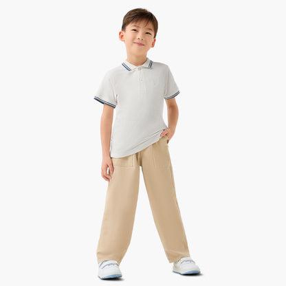 Juniors Collared Short Sleeves Polo T-shirt with Embroidery