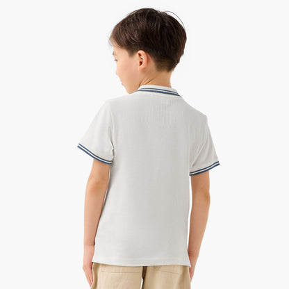 Juniors Collared Short Sleeves Polo T-shirt with Embroidery