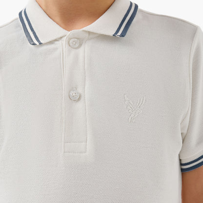 Juniors Collared Short Sleeves Polo T-shirt with Embroidery