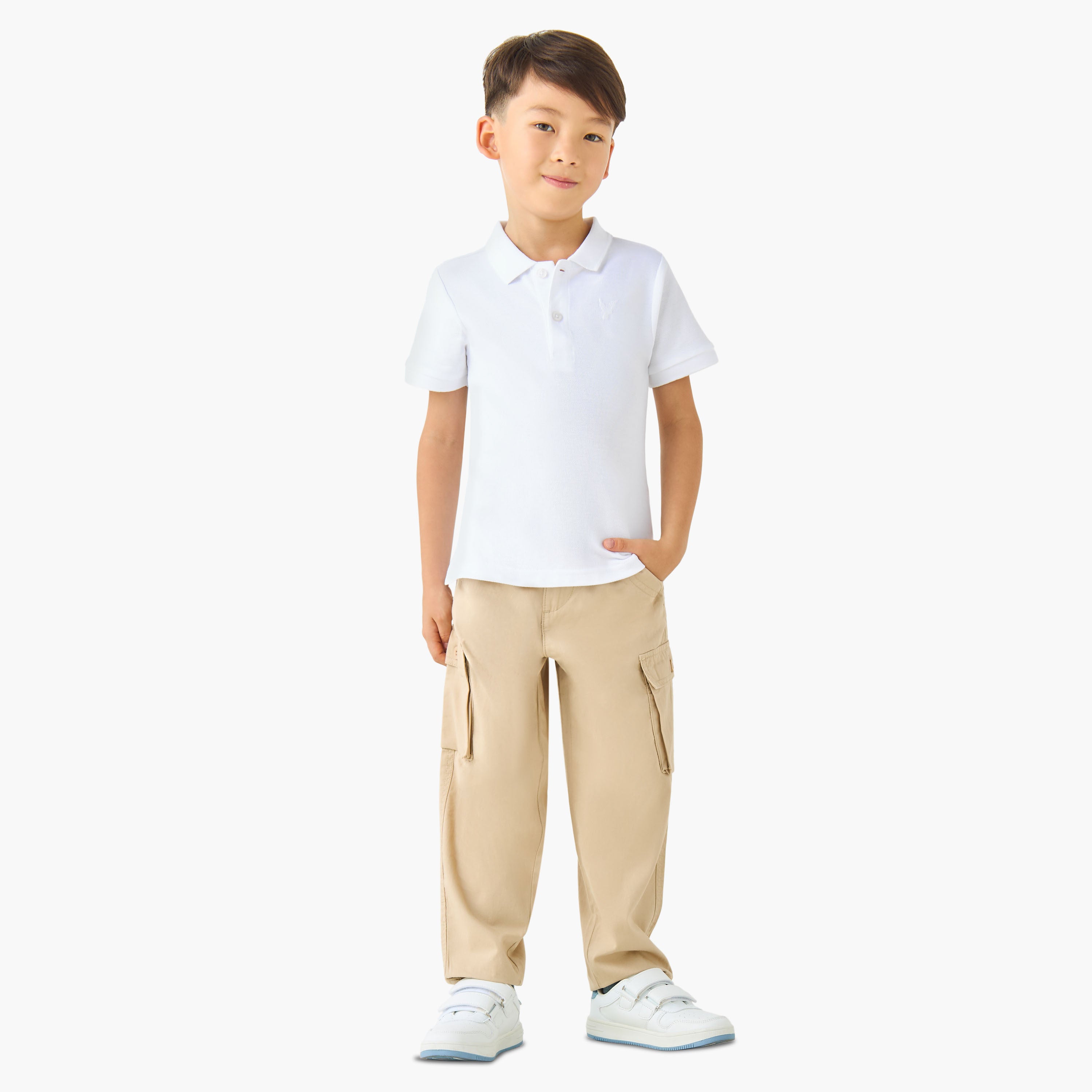Juniors Collared Short Sleeve Polo T-shirt with Embroidery