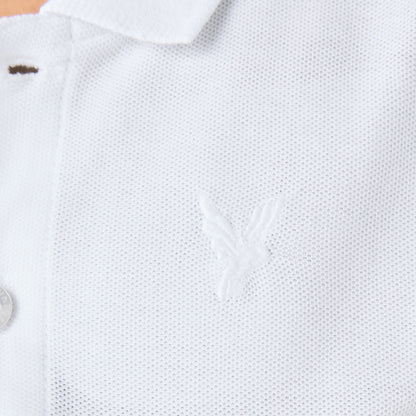 Juniors Collared Short Sleeve Polo T-shirt with Embroidery