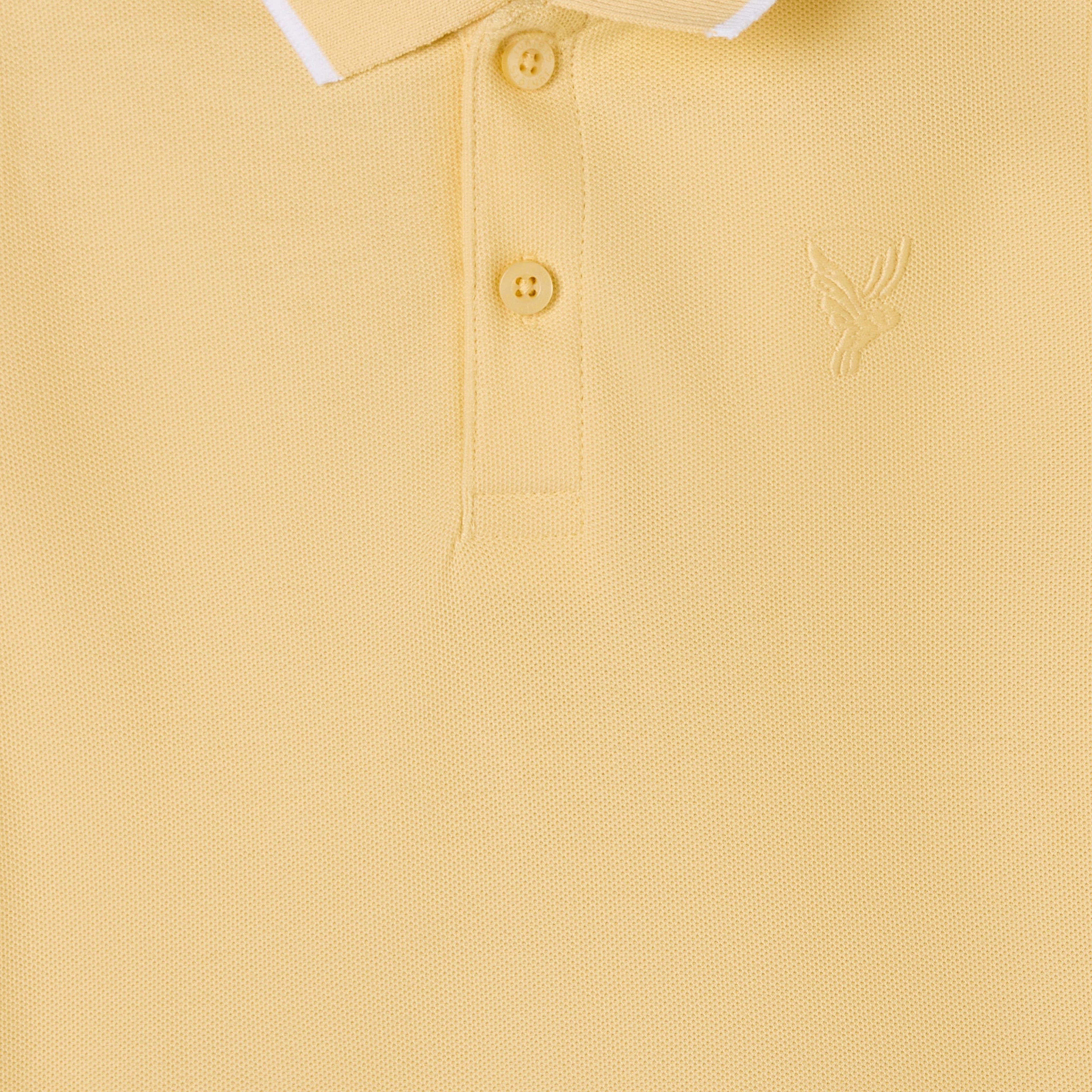 Juniors Boys Collared Short Sleeves T-shirt with Embroidery