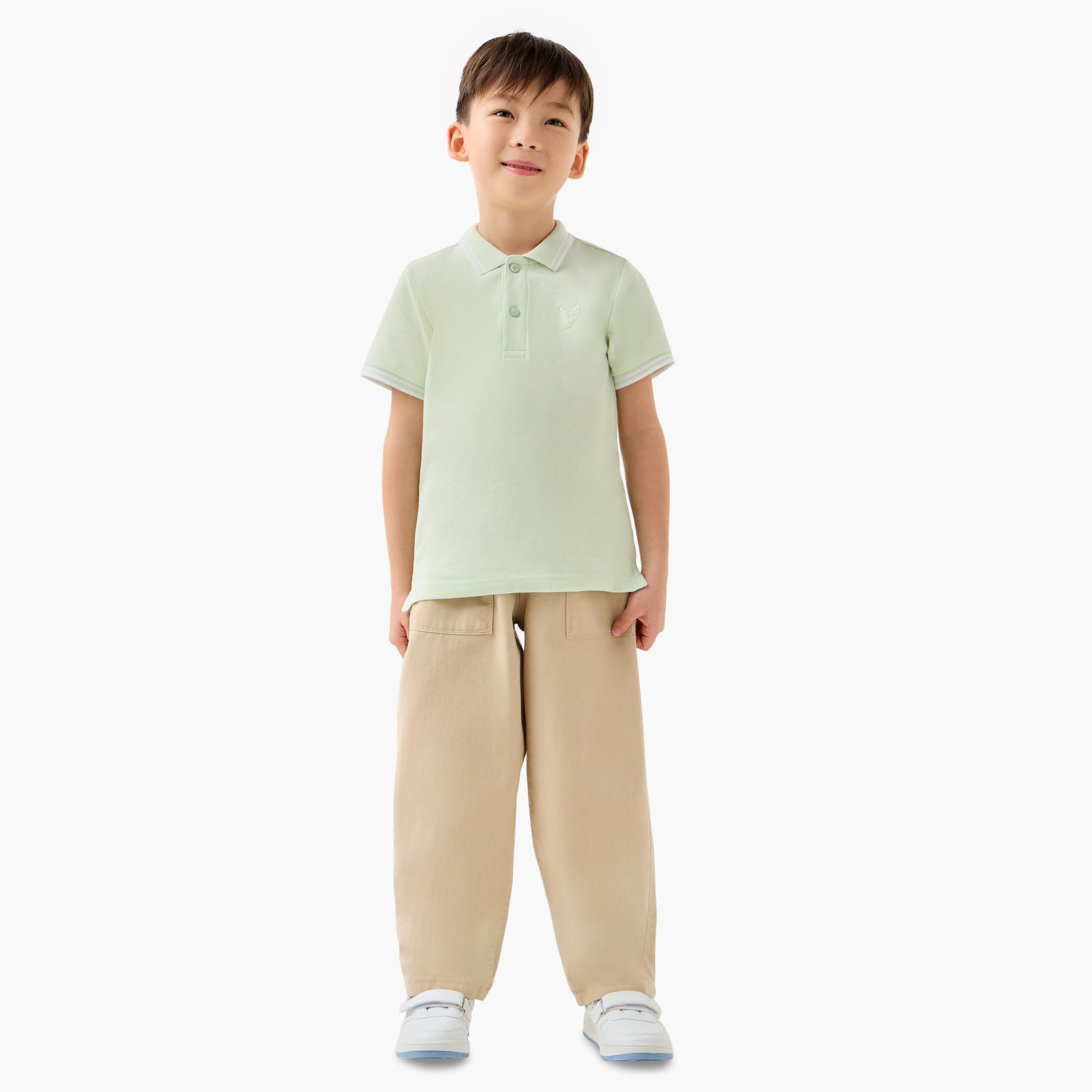 Juniors Collared Short Sleeves Polo T-shirt with Embroidery