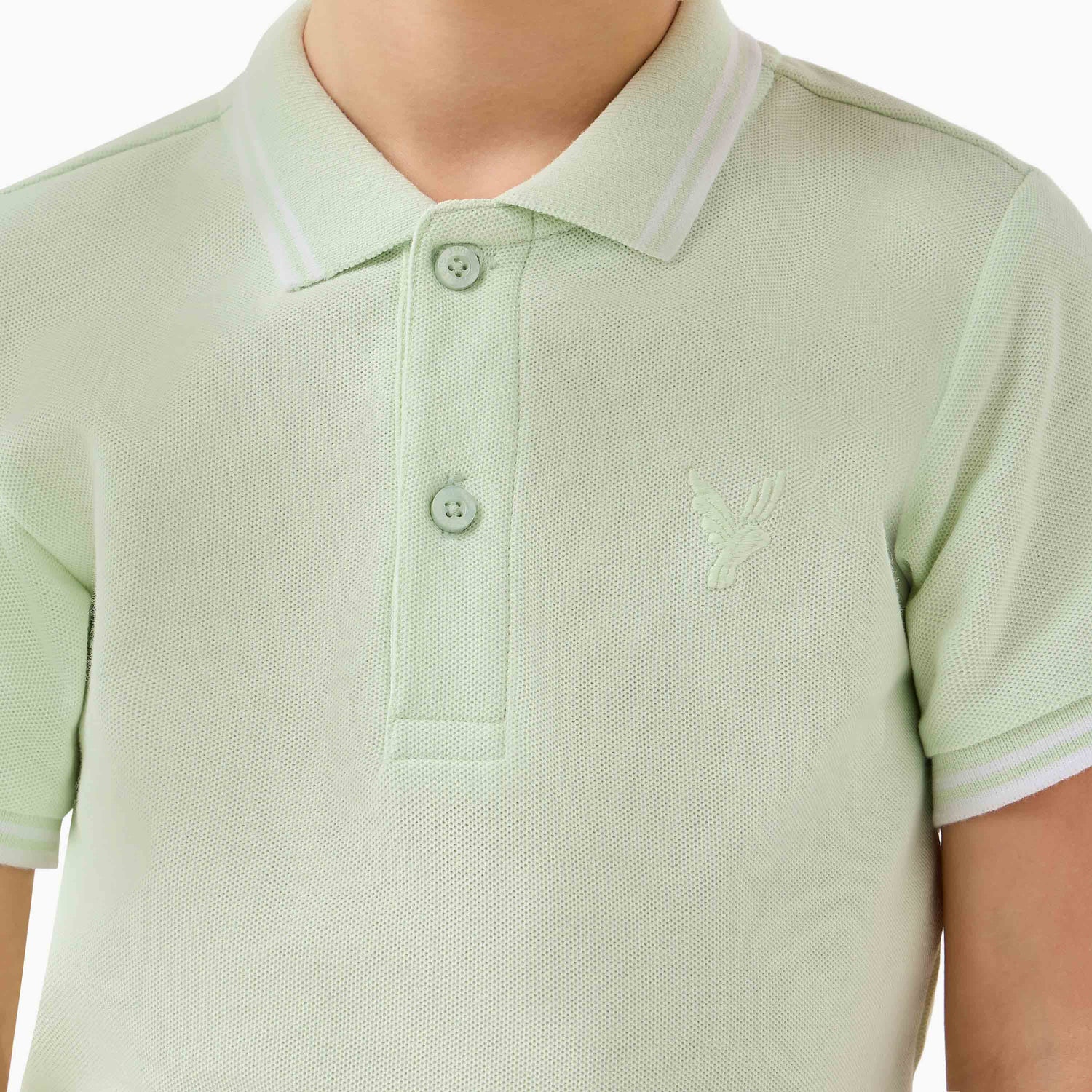 Juniors Collared Short Sleeves Polo T-shirt with Embroidery