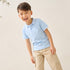 Juniors Polo Neck Short Sleeves T-shirt with Embroidery - Blue / 1-2 yrs