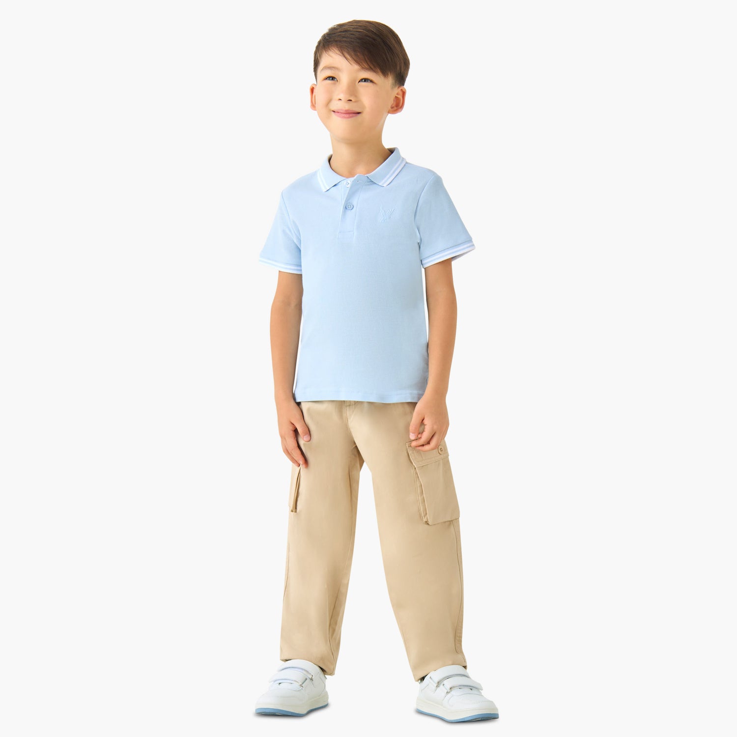 Juniors Polo Neck Short Sleeves T-shirt with Embroidery