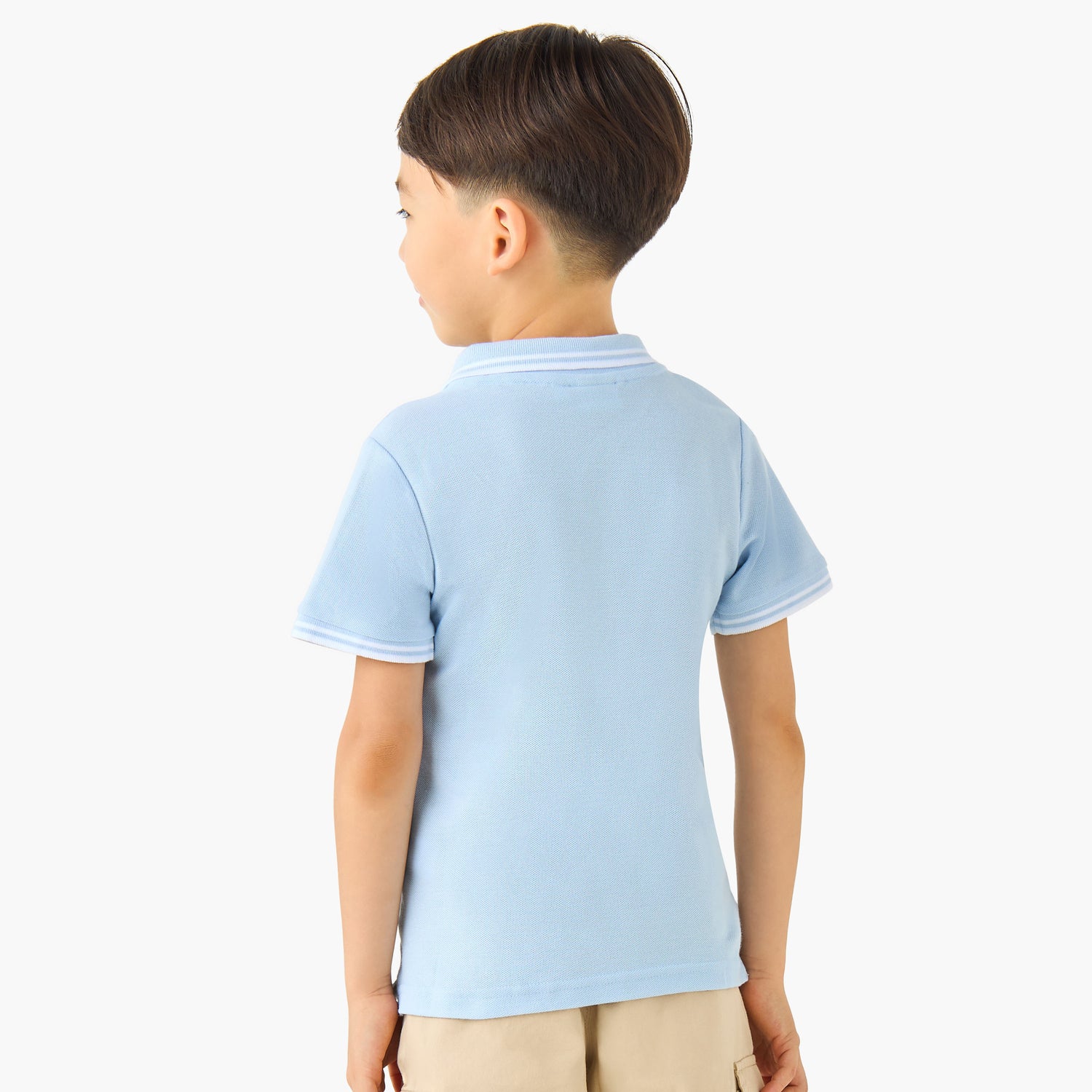 Juniors Polo Neck Short Sleeves T-shirt with Embroidery