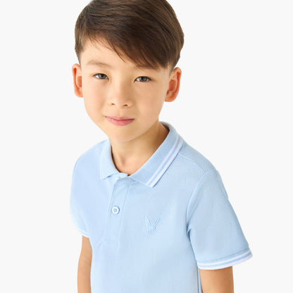 Juniors Polo Neck Short Sleeves T-shirt with Embroidery