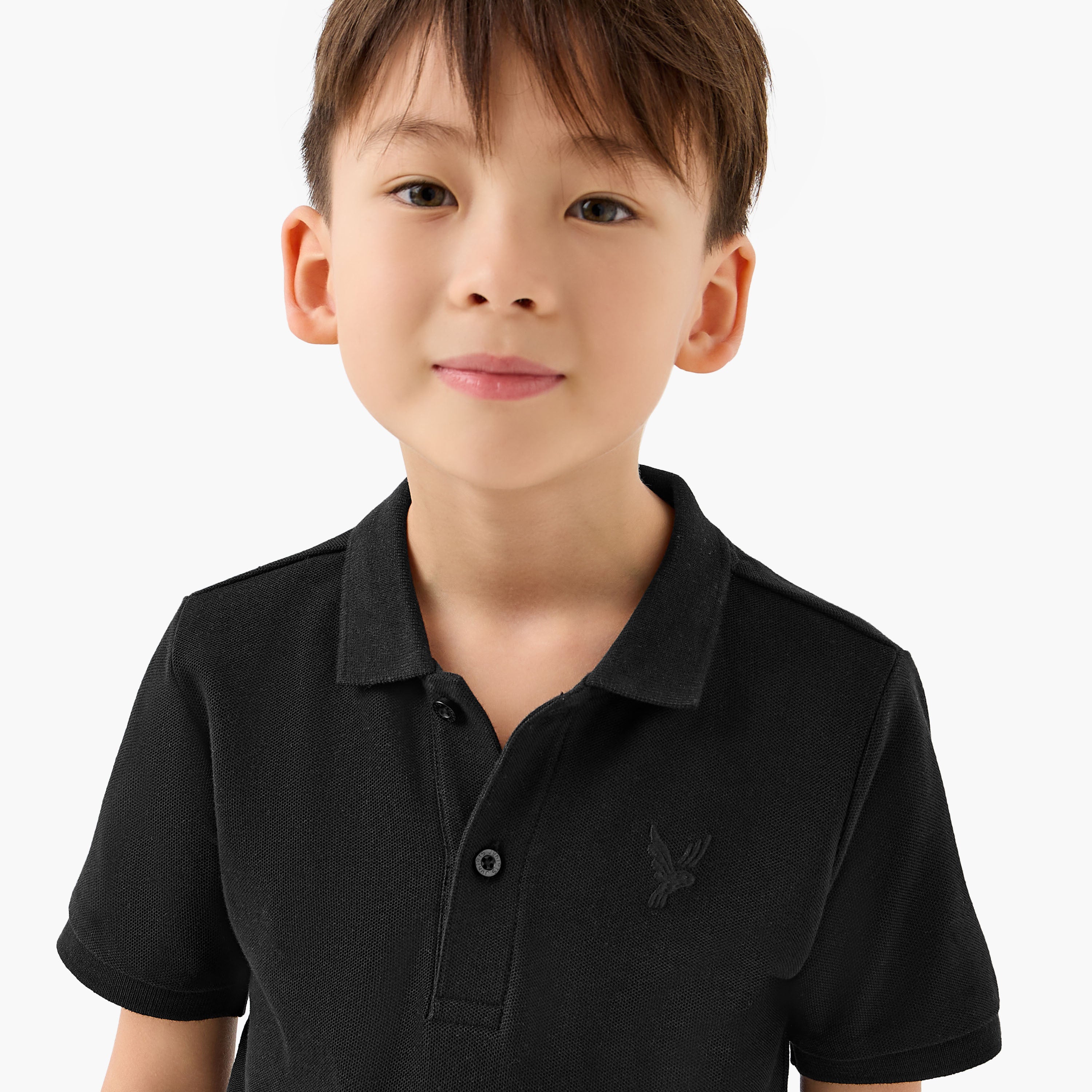 Juniors Collared Short Sleeves Polo T-shirt with Embroidery