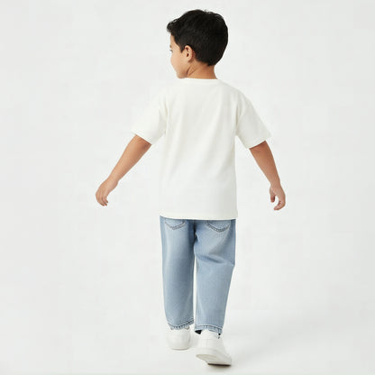 Juniors Crew Neck Short Sleeve T-shirt with Print