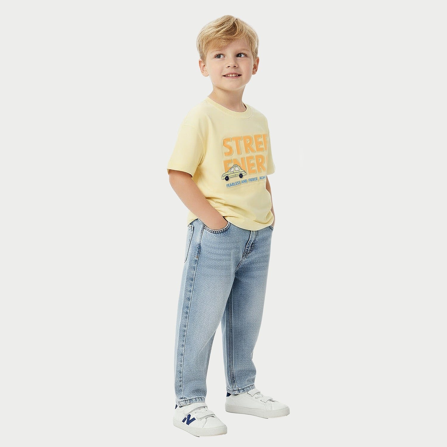 Juniors Crew Neck Short Sleeves T-shirt with Typographic Print