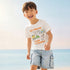 Juniors Crew Neck Short Sleeve T-shirt with Print - White / 1-2 yrs