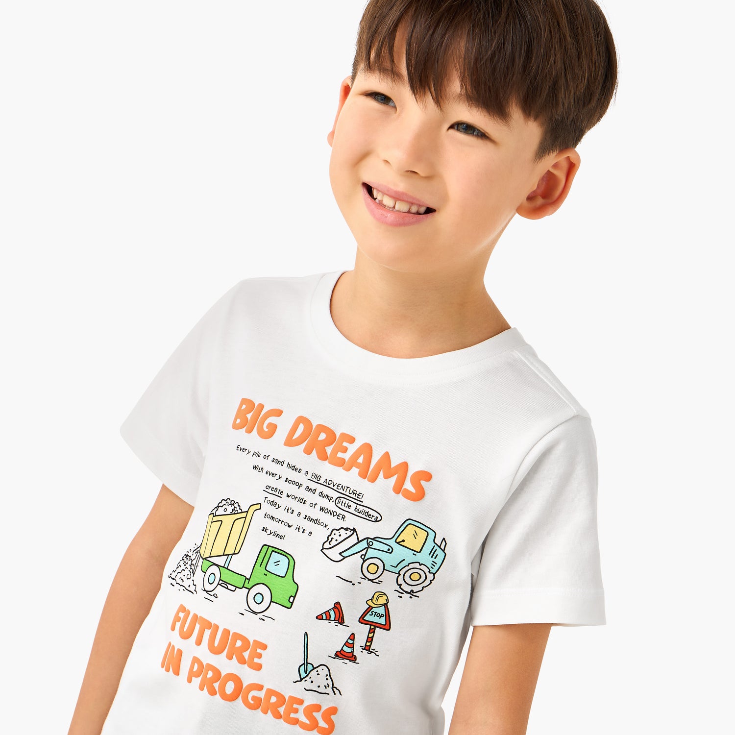 Juniors Crew Neck Short Sleeve T-shirt with Print