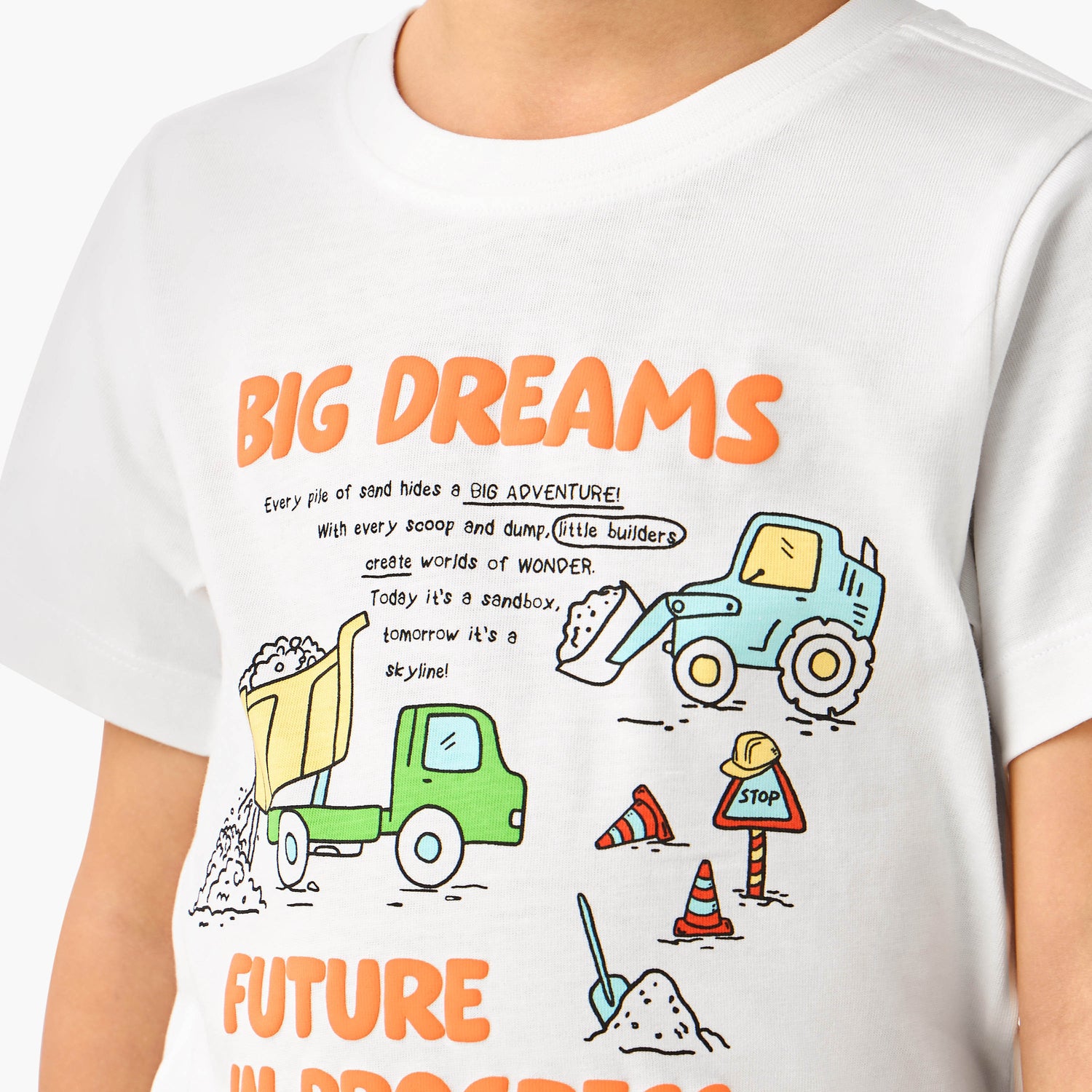 Juniors Crew Neck Short Sleeve T-shirt with Print