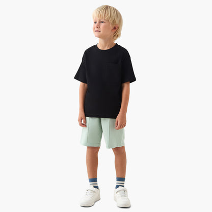 Juniors Crew Neck Short Sleeves T-shirt with Chest Pocket