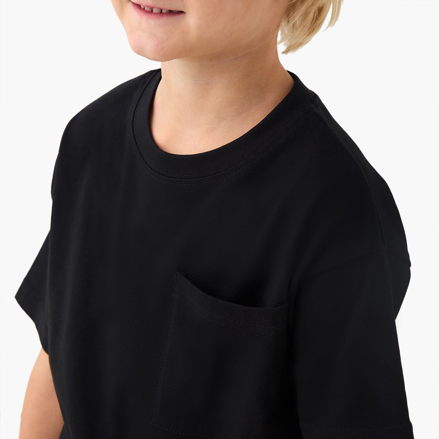 Juniors Crew Neck Short Sleeves T-shirt with Chest Pocket