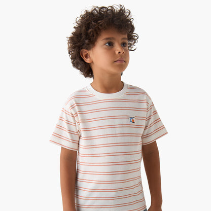 Juniors Crew Neck Short Sleeves T-shirt with Stripes