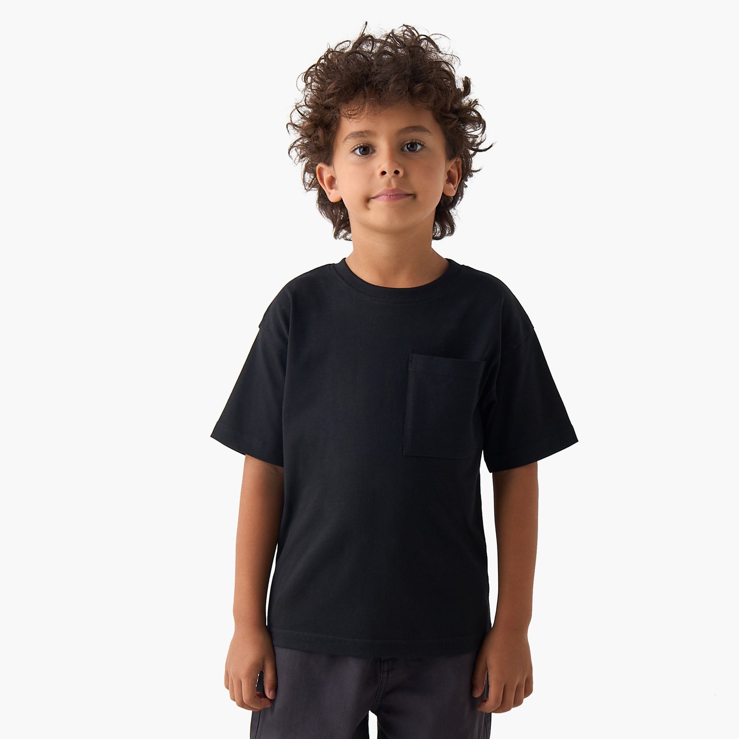 Pack of 3 Juniors Crew Neck Short Sleeves T-shirt with Chest Pocket