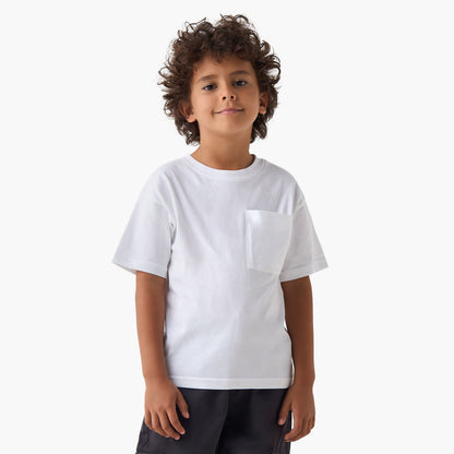 Pack of 3 Juniors Crew Neck Short Sleeves T-shirt with Chest Pocket