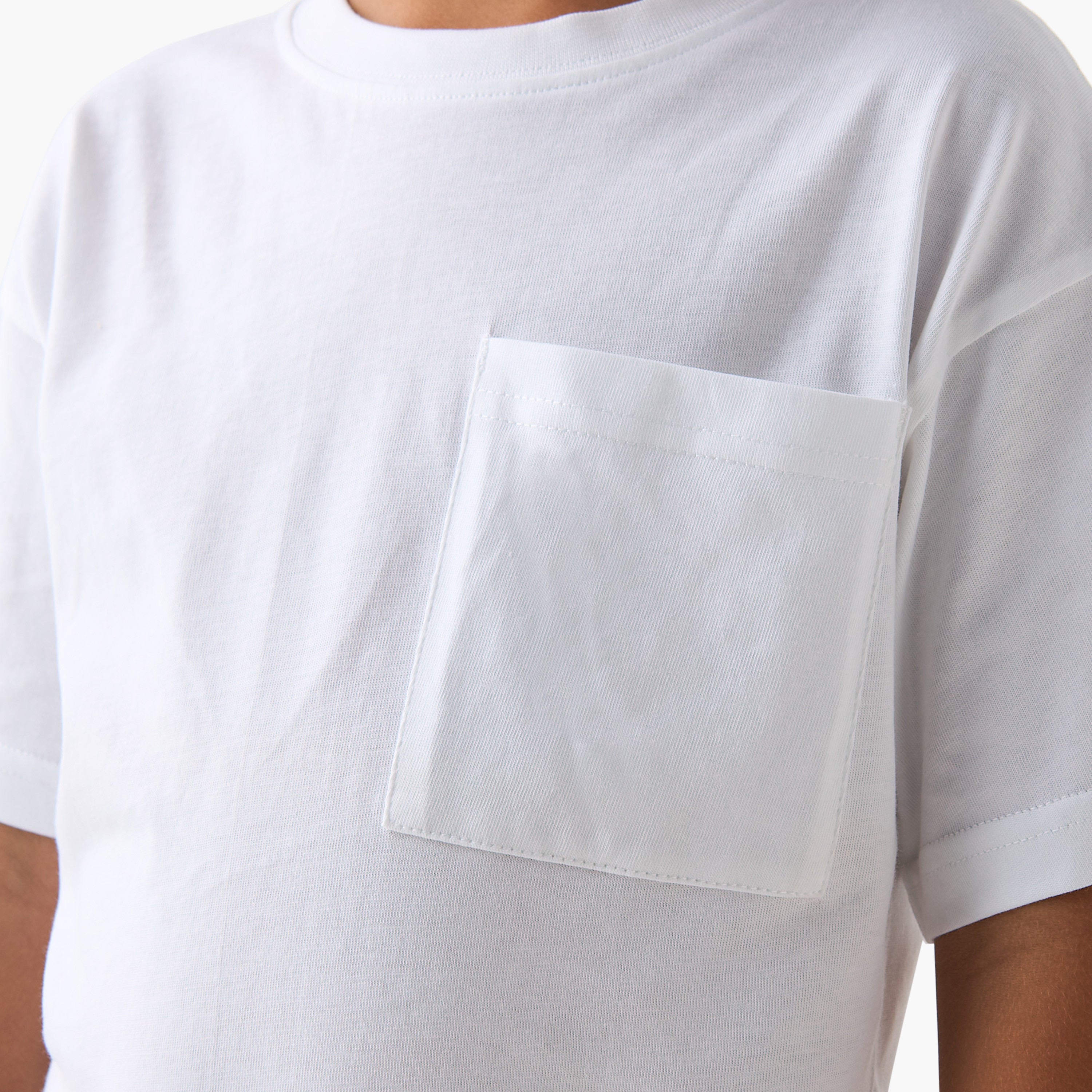 Pack of 3 Juniors Crew Neck Short Sleeves T-shirt with Chest Pocket