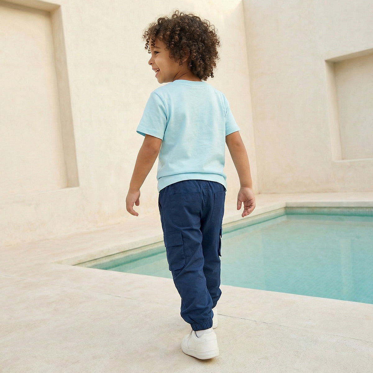 Juniors Crew Neck Short Sleeve T-shirt with Underwater Print