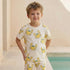 Juniors Crew Neck Short Sleeves T-shirt with Crab Print - White / 1-2 yrs