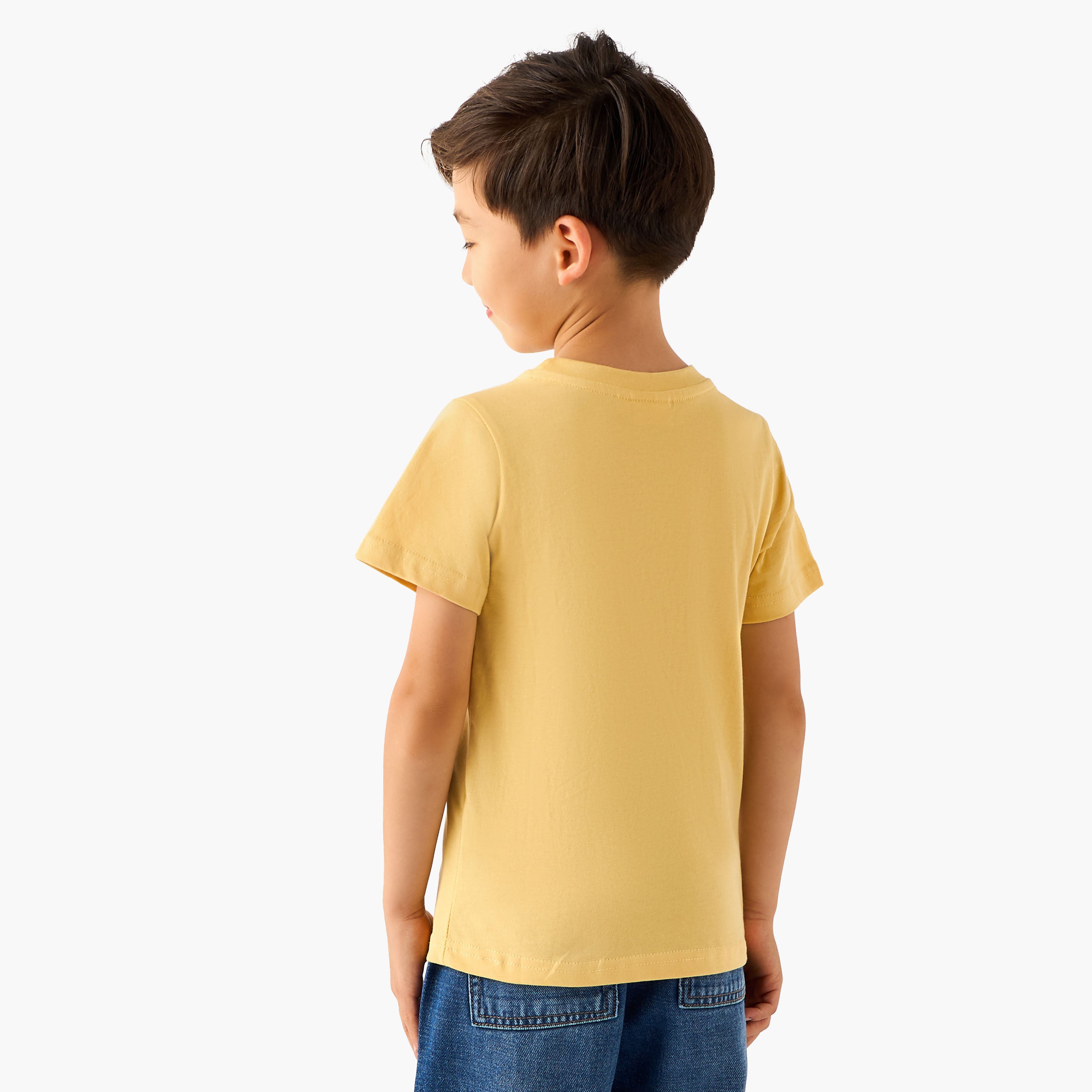 Pack of 2 Juniors Round Neck Short Sleeves T-shirt with Assorted Print