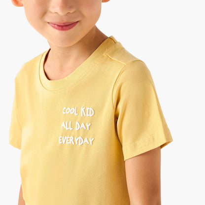 Pack of 2 Juniors Round Neck Short Sleeves T-shirt with Assorted Print