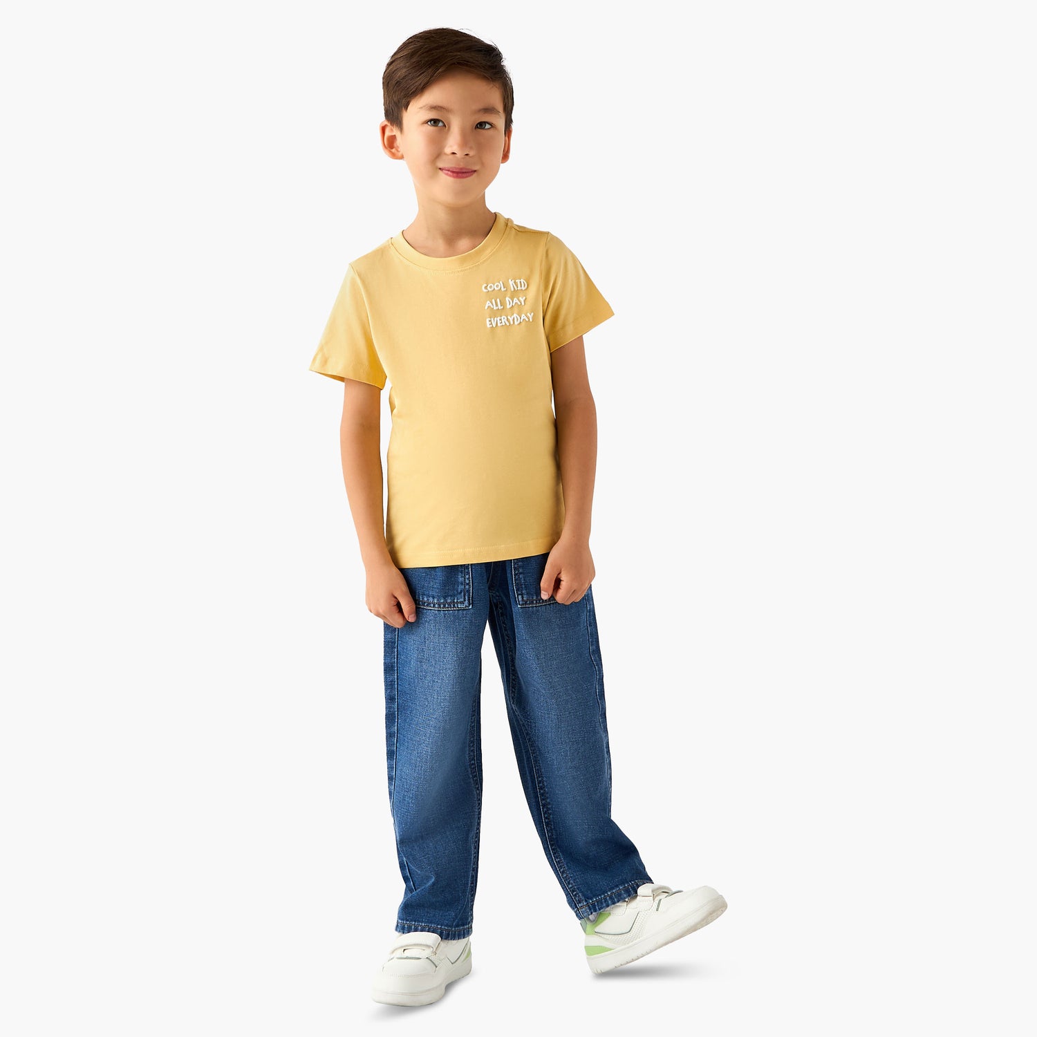Pack of 2 Juniors Round Neck Short Sleeves T-shirt with Assorted Print