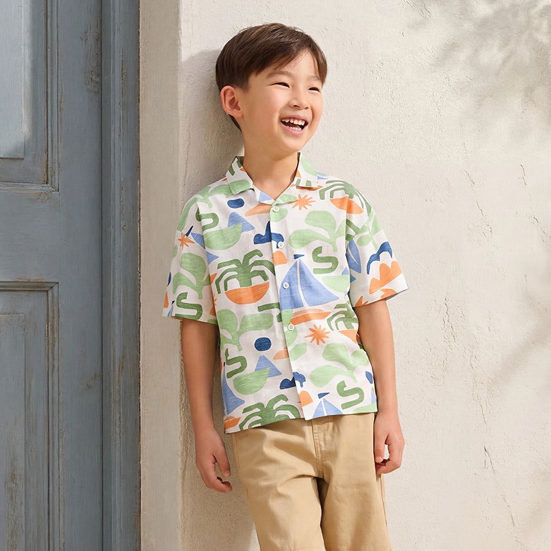 Juniors Short Sleeves Shirt with Print - Multicolour / 1-2 yrs