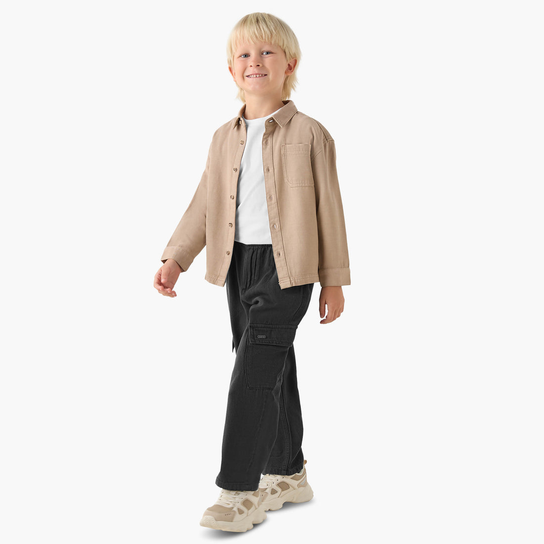 Juniors Long Sleeves Shirt with Chest Pocket