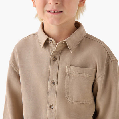 Juniors Long Sleeves Shirt with Chest Pocket