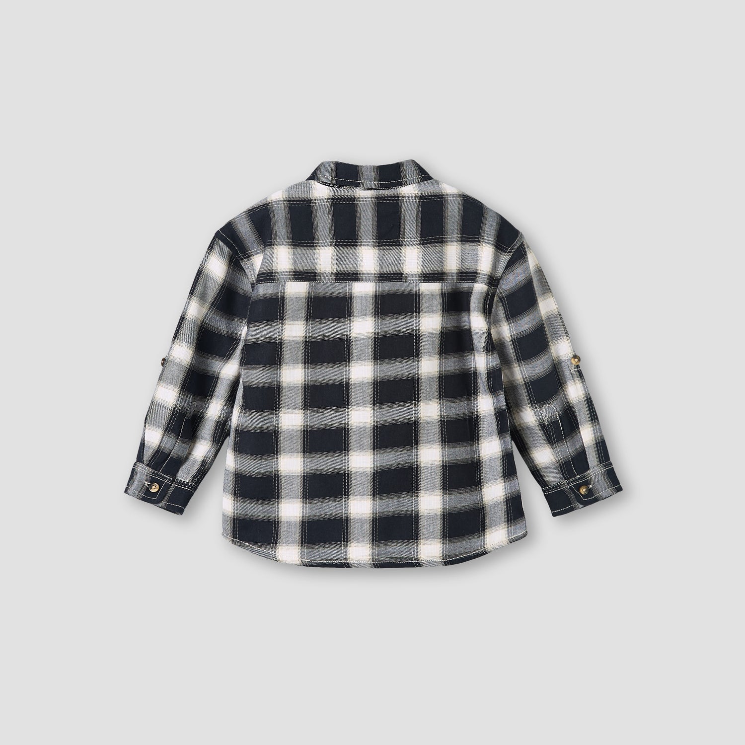 Juniors Long Sleeves Shirt with Checked Design
