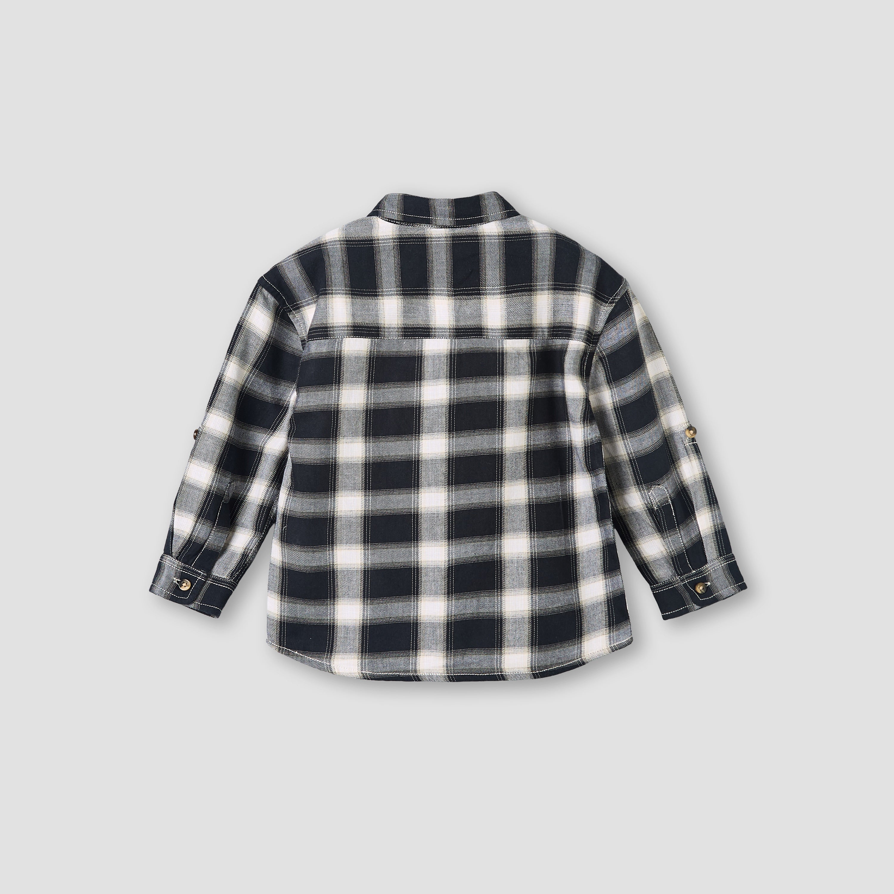 Juniors Long Sleeves Shirt with Checked Design