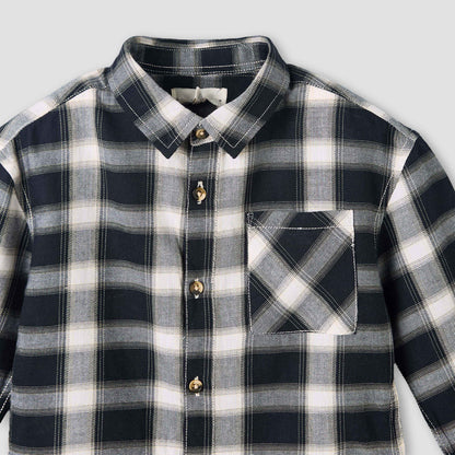 Juniors Long Sleeves Shirt with Checked Design