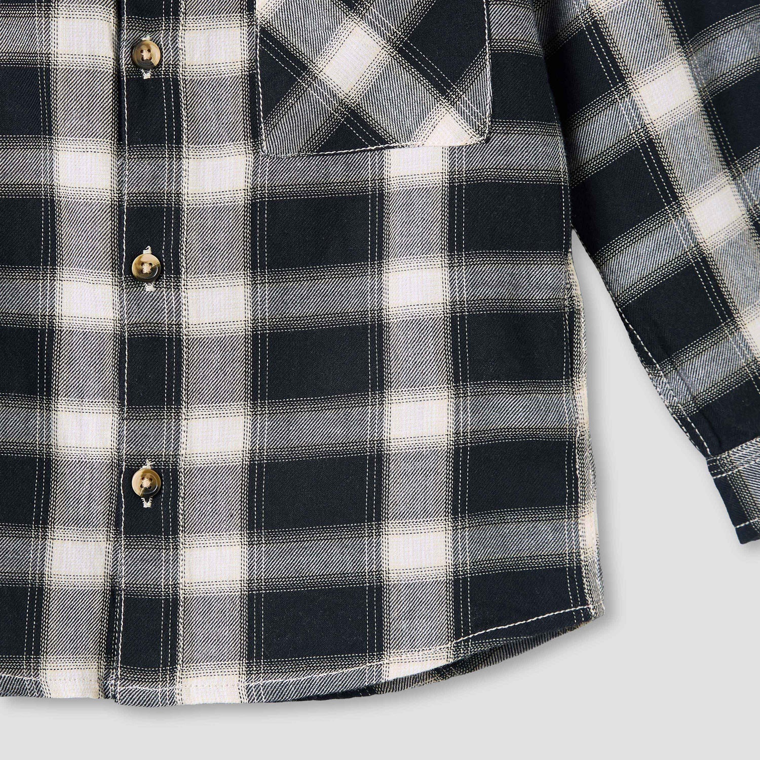 Juniors Long Sleeves Shirt with Checked Design