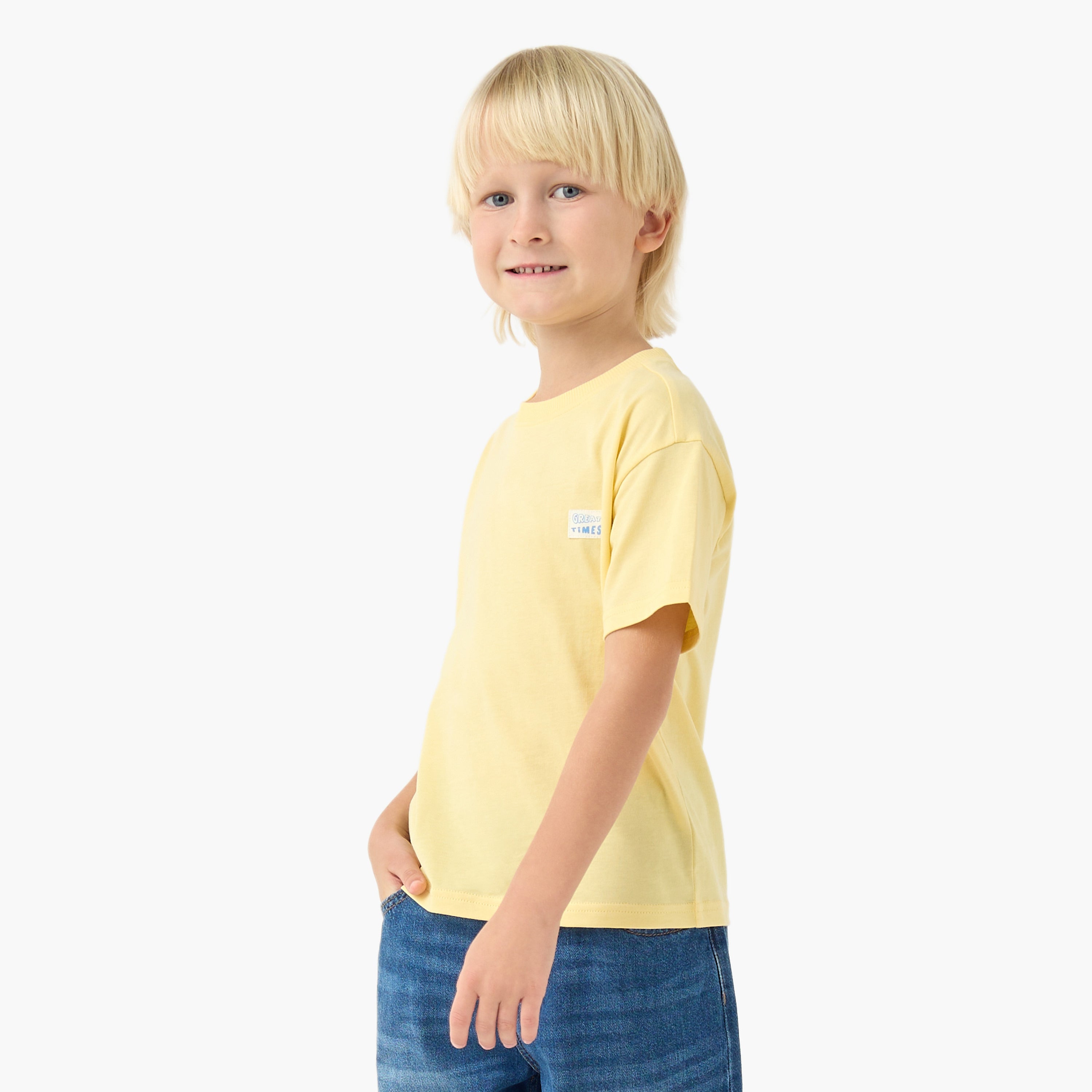 Pack of 2 Juniors Crew Neck Short Sleeves T-shirt with Assorted Design