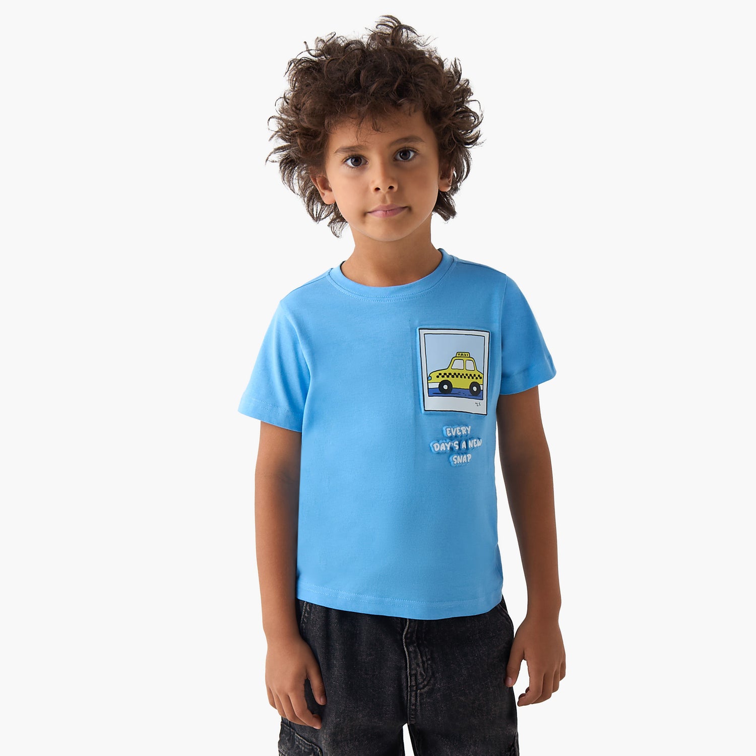 Pack of 2 Juniors Crew Neck Short Sleeves T-shirt with Graphic Print