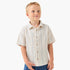 Juniors Short Sleeve Shirt with Stripes - Cream / 1-2 yrs