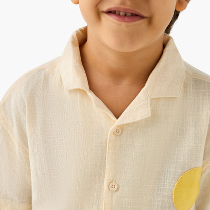 Juniors Short Sleeve Shirt with Applique