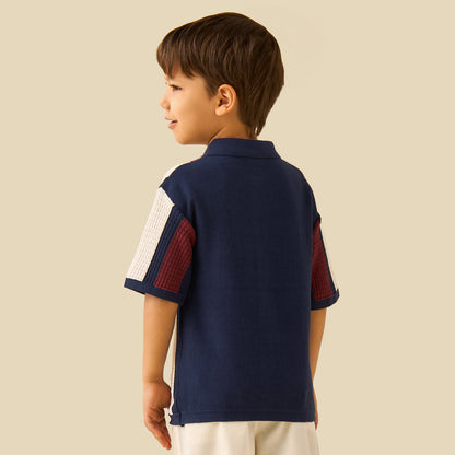 Juniors Striped Shirt with Short Sleeves