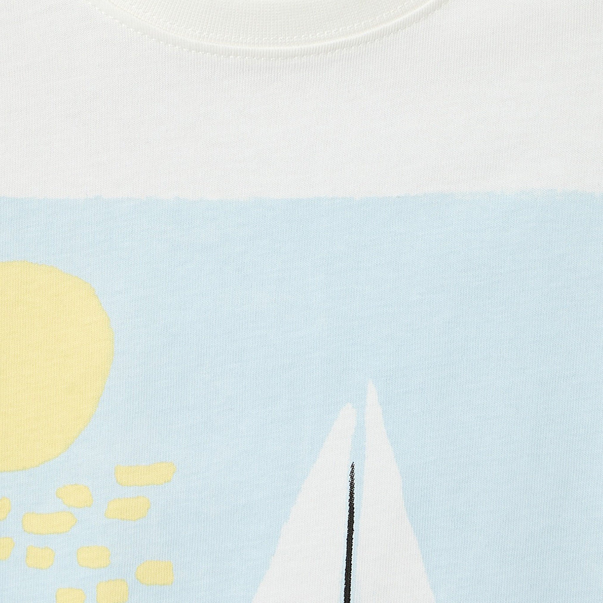 Set of 3 Juniors Crew Neck Short Sleeve T-shirt and Shorts Set with Nautical Print