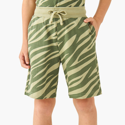 Set of 3 Juniors Crew Neck Short Sleeves T-shirt and Shorts Set with Print