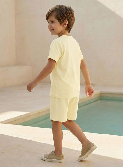 Set of 3 Juniors Crew Neck Short Sleeve T-shirt and Shorts Set with Assorted Print-boys-clothing-setsandcoords-image-5