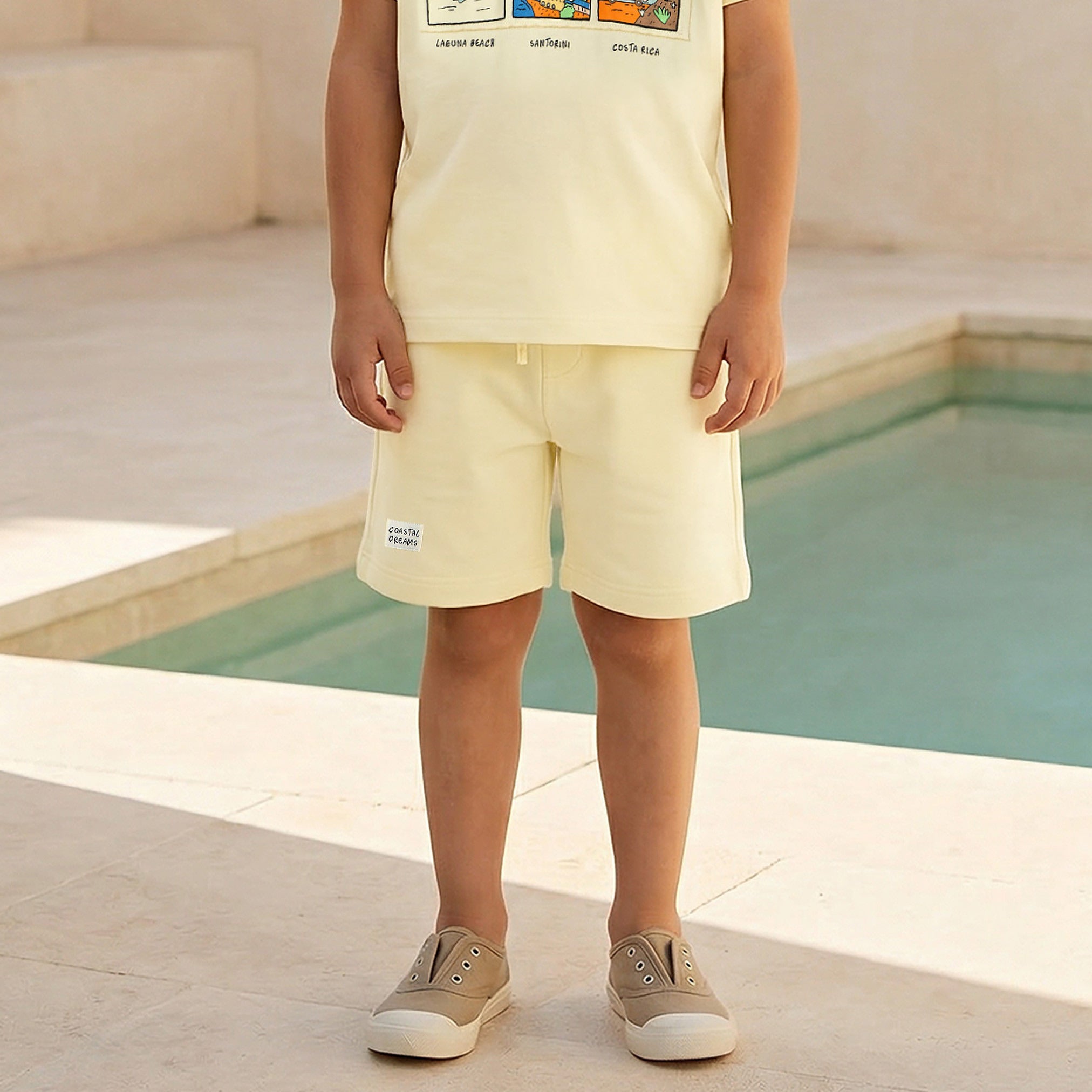Set of 3 Juniors Crew Neck Short Sleeve T-shirt and Shorts Set with Assorted Print